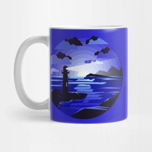 Blue Lighthouse Mug